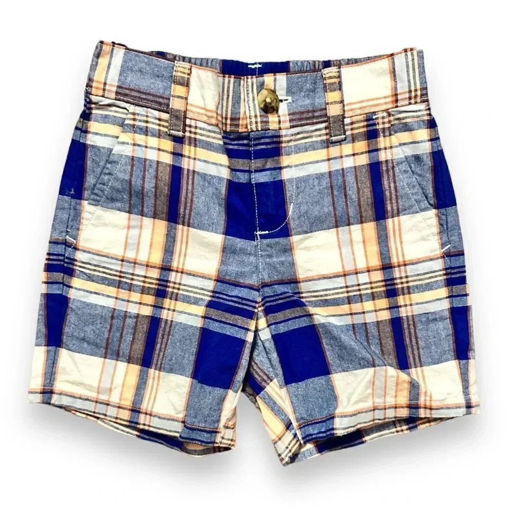 Janie & Jack | Classic Infant Madras Plaid Shorts (6-12 mos) 💙